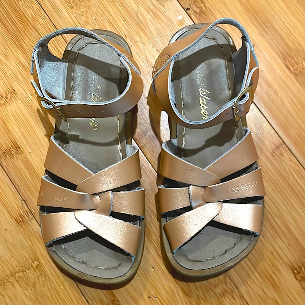 Salt Water sandals shoes metallic little girls size 11